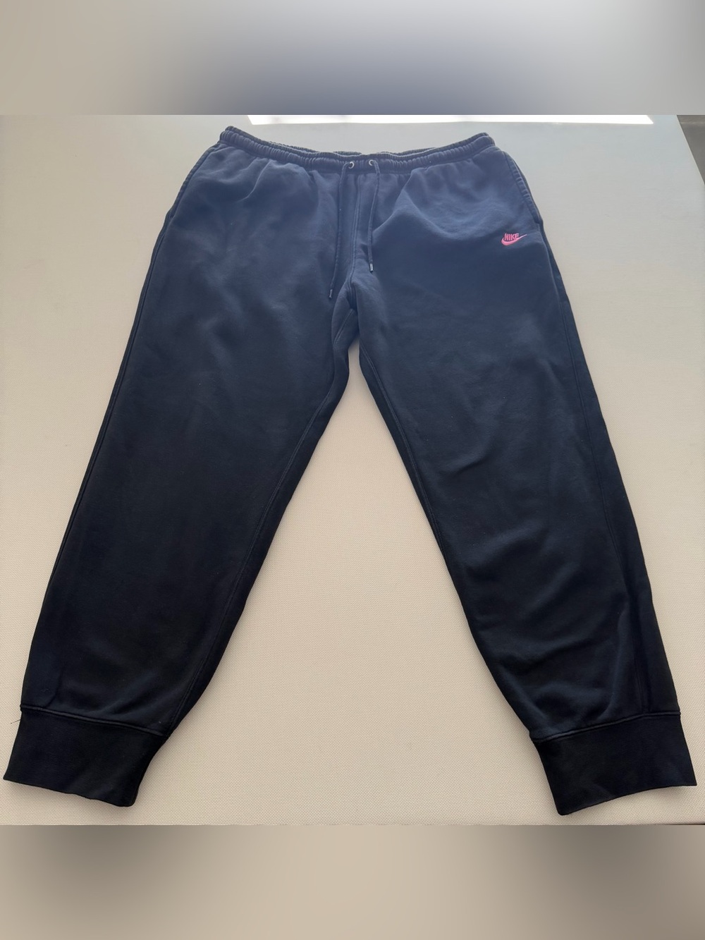 Nike Black Joggers with Pink Swoosh